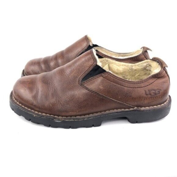 UGG Australia Brown Leather Slip-on Loafers 8 main image 4